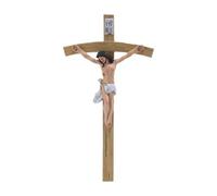 LOVIVER Figurine religieuse en prière, statue Jésus crucifié, collection statues croix murales Jésus pour voiture, salon, bureau, chambre à