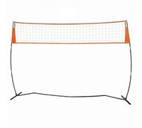 LOVIVER Filet d'Entraînement au Volley-Ball Filet d'Entraînement Cible Cadre Support Réglable en Polyester et Fibre de Verre Structure Autoportante Portable