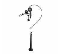 LOVIVER Forearm Strength Équipement de Renforcement Bras Travail Ciblé Biceps Triceps Épaules Poulie Lisse et Support Courbé Serre-Joint pour Table en Alliage , Noir , Style to 2