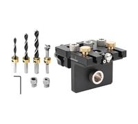 LOVIVER Gabarit de perçage autocentrant pour tourillons, guide de perçage, outil de positionnement des trous, accessoire portable précis pour assemblages de