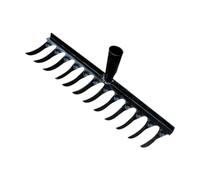 LOVIVER Garden Rake Head Thatch Rake Accessoires Polyvalents Hand Weeder Remover Tool pour Rassembler la pelouse des Feuilles Qui Dessert Le, 12 Dents