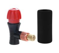 LOVIVER Gonfleur de Pneu de vélo CO2, Conception renforcée, Manchon de réparation en éponge Inclus, Embout pour Cartouche de CO2, tête de gonflage Portable, Couvercle en éponge Noire