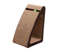 LOVIVER Griffoir Triangulaire ondulé pour Chat avec Balle de Jeu, Fournitures Portables pour Animaux de Compagnie, Centre d'activités, Protection de, M