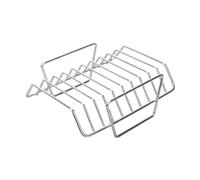 LOVIVER Grille à côtes pour Barbecue, Grille à rôtir, à Steaks, Facile à Nettoyer, Robuste, Multifonction, en Acier, pour jambons, fêtes, Argent
