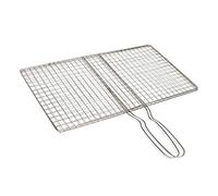 LOVIVER Grille de Barbecue Panier de Cuisson avec Poignée Pliable pour BBQ Plage, 24x39cm - Grilles