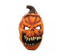 LOVIVER Halloween Masque Intégral Citrouille Effrayante Cagoule Accessoire Déguisement Accessoire Théâtre en Latex Texturé avec Ouvertures Profondes Convient, Nouveau Style De Citrouille Classique