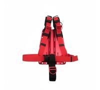 LOVIVER Harnais de Plongée Système Aluminium Sangles Réglables Plaque Rigide Boucle PP Maintien Stable et Répartition Du Poids Adapté à l'Entraînement Plongée, Rouge, Taille Unique