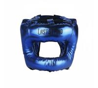 LOVIVER Headgear Protection Faciale Casque Boxe Nez Oreille Menton Ajustement Stable Structure Cuir PU Adapté aux Sportifs Entraînement Gym Pratique, Bleu, L