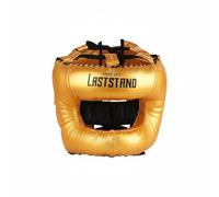 LOVIVER Headgear Protection Faciale Casque Boxe Nez Oreille Menton Ajustement Stable Structure Cuir PU Adapté aux Sportifs Entraînement Gym Pratique, Or, S