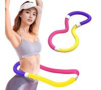 LOVIVER Hoop d'Entraînement Pliable, Cercle Lesté en PVC, Équipement de Fitness Portable, Exercice pour Taille/Dos/Cuisses, Hula Hoop pour Fitness à Domicile, Violet Jaune 0.9 kg