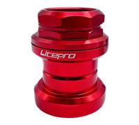 LOVIVER Jeu de Direction Externe pour Vélo VTT BMX Accessoires Roulement Fourche Aluminium Alliage Étanche Compatible Réparation Cyclisme Route Usage Urbain, Rouge