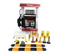 LOVIVER Jouet éducatif de panneaux de signalisation routière de station-service, mini cônes de signalisation, ensemble de jeu de panneaux de signalisation