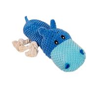LOVIVER Jouets couineurs en Peluche pour Chien Jouet à mâcher pour Chien Jouet interactif de Dessin animé Jouet d'entraînement pour Chiot pour Courir, Hippopotame