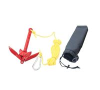 LOVIVER Kit d'ancrage pour Kayak, Ancre à grappin Pliable, Universelle et Portable avec Crochet, Corde de remorquage de 5 m et Sac de Transport (0,7 kg)