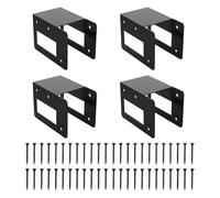 LOVIVER Kit de 4 Supports pour, Support de Rangement pour bûches avec vis, Support pour bûches, Rangement pour cheminée en extérieur