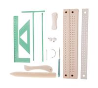 LOVIVER Kit de reliure de livre, règle droite incurvée, ensemble de guides de perforation