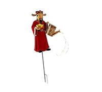 LOVIVER Lampe Solaire de Jardin à piquer, Lampe Bouilloire Solaire, résistante aux intempéries, Figurine décorative du Dieu de pour allée, Porche