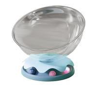 LOVIVER Lit pour Chat Capsule Spatiale, Jouet pour Petits Animaux, Centre d'activités Transparent, Maison Transparente pour Chat Toutes Saisons, nid de, Diamètre 37cm