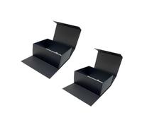 LOVIVER Lot 2 coffrets cadeaux avec couvercle, pliables, pour casquettes baseball. Idéal pour un anniversaire, un cadeau pour une demoiselle, Noir