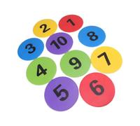 LOVIVER Lot de 10 Tapis de marquage numérotés pour l'entraînement au Basketball, en Salle de Sport et au Football (idéal pour Les Enfants), Coloré