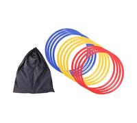 LOVIVER Lot de 12 Anneaux d'agilité pour l'entraînement, multifonctionnels, pour Exercices de, Jeux de Lancer, Gymnastique et Football, 40cm