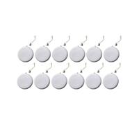 LOVIVER Lot de 12 Boules de Noël Plates Vierges Incassables et à Peindre, Ornements DIY, Décorations à Suspendre pour Sapin de Noël, Loisirs Créatifs pour Fêtes et Dessins