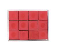 LOVIVER Lot de 12 craies de Queue de Billard Pratiques et légères, Accessoires de Billard pour Tournoi de Billard, Rouge