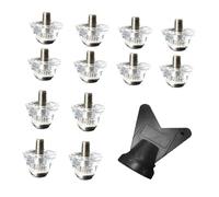 LOVIVER Lot de 12 crampons de rechange pour chaussures de football, à visser, pour terrains de sport stables, pour rugby, football, 15mm 18mm