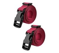 LOVIVER Lot de 2 Sangles de Fixation en Nylon pour Sac de Golf, pour Valise, Pratique, à Dégagement Rapide, Rouge