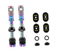 LOVIVER Lot de 2 valves Presta tubeless en Alliage d'aluminium avec Outil de démontage d'obus de Valve, compatibles avec la Plupart des Jantes de, Coloré