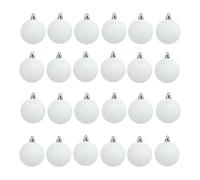 LOVIVER Lot de 24 Boules de Noël Vierges Incassables et à Peindre, Ornements DIY, Décorations à Suspendre pour Sapin de Noël, Loisirs Créatifs pour Fêtes et Dessins