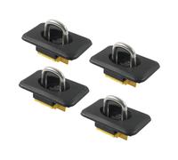 LOVIVER Lot de 4 ancrages d'arrimage rétractables pour attelage de remorque, Clip de Montage Robuste, pièces de Rechange, Anneau en D Pratique, ancrage de
