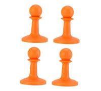 LOVIVER Lot de 4 Capuchons de Protection en Caoutchouc Anti-Tonnerre pour Tente, Protection de Pointe de Poteau de Tente pour Camping, randonnée en Plein air, Orange