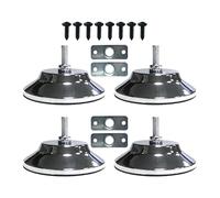 LOVIVER Lot de 4 niveleurs de Pieds de Table de Billard réglables avec plaques et vis Pieds de nivellement pour Table de Jeu, Football, Football