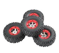 LOVIVER Lot de 4 roues de pneu RC, roues de pneu souples, accessoires robustes, ensemble de pneus de rechange légers pour 12427 12428 124006 RC échelle 1: 12