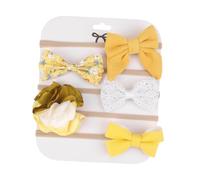 LOVIVER Lot de 5 bandeaux pour bébé avec nœud, élastiques résistants et polyvalents, pour nourrissons et enfants, Style A