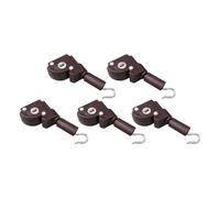 LOVIVER Lot de 5 inclineurs de pour crochet métallique horizontal de 1 pouce, pièce de rechange universelle, mécanisme d'inclinaison de store, CafÉ