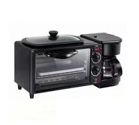 LOVIVER Machine à petit-déjeuner électrique 3 en 1, Stations de petit-déjeuner portables, multifonctions, antiadhésives, avec Machine à café pour saucisses