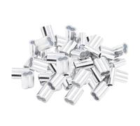 LOVIVER Manchons de câble métallique en aluminium, 100x, manchon de boucle de sertissage en aluminium pour câble métallique en acier, raccords d'assortiment, M1