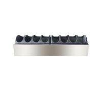LOVIVER Mangeoire à Poulets en métal, Grande capacité, Distributeur d'aliments pour Poussins, Plateau d'alimentation pour volailles, Oiseaux, oies, 40 Cm X 11 Cm X 7.5