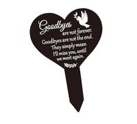 LOVIVER Marqueur funéraire commémoratif sur Piquet de Jardin, condoléances, décorations pour Perte, Plaque commémorative délicate sur Piquet funéraire pour, 15cmx10.6cm