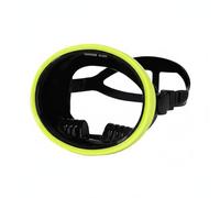LOVIVER Masque de Plongée Vue Panoramique 180° Lunette Visière Équipement Structure PC Robuste et Lentille Claire Antibuée Joint Étanche en Silicone Doux , Jaune Fluorescent