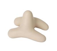 LOVIVER Massage Ball Balle de Massage Rouleau Automassage Outil Trigger Point Silicone Ergonomique Trois Branches Appui Précis Étirements Convenable pour, Beige Thé Au Lait