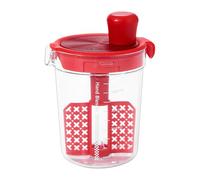 LOVIVER Mélangeur de Vinaigrette Shaker à Vinaigrette pour Éviter les Fuites Tasse de Mélange de Salade Séparateur d'Œufs pour Condiments de Salle à Manger, Rouge