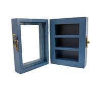 LOVIVER Mini bibliothèque ornement Miniature, décor vide, bureau Unique, cadeau amusant, présentoir de livres d'art, artisanat pour le bureau, Bleu