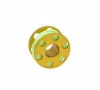 LOVIVER Mini de Plongée avec Ligne de Nylon Porte Clés Souvenir en Alliage d'Aluminium Compact et Résistant Adapté aux Plongées de Nuit Apnée Snorkeling, Or-vert