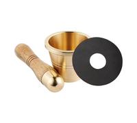 LOVIVER Mini mortier et pilon en laiton, broyeur à épices, design antique, ustensile de cuisine traditionnel haut de gamme, multifonctionnel et réutilisable.