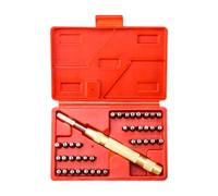 LOVIVER Numéro et jeu de punch, alphabet Letter Number Stamps Kit, avec boîtier de stockage, outil de poinçonnage automatique