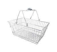 LOVIVER Panier de Courses en métal pour supermarché, Panier de Rangement Ergonomique pour cosmétiques, Jouets, Garde-Manger, abri de Jardin, Bureau, 45cmx30cmx21cm