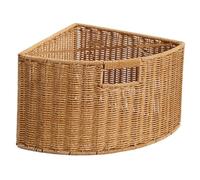 LOVIVER Panier de Rangement d'angle, boîte de Rangement Triangulaire, Grande capacité, Organisateur tissé Robuste à Ouverture supérieure, bac étroit pour, Poignée Centrale